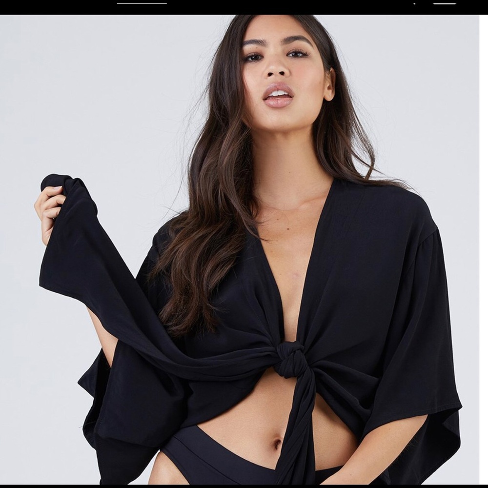 XIX Palms Pompeii Kimono wrap shirt. Sz 3. M/L NWT
